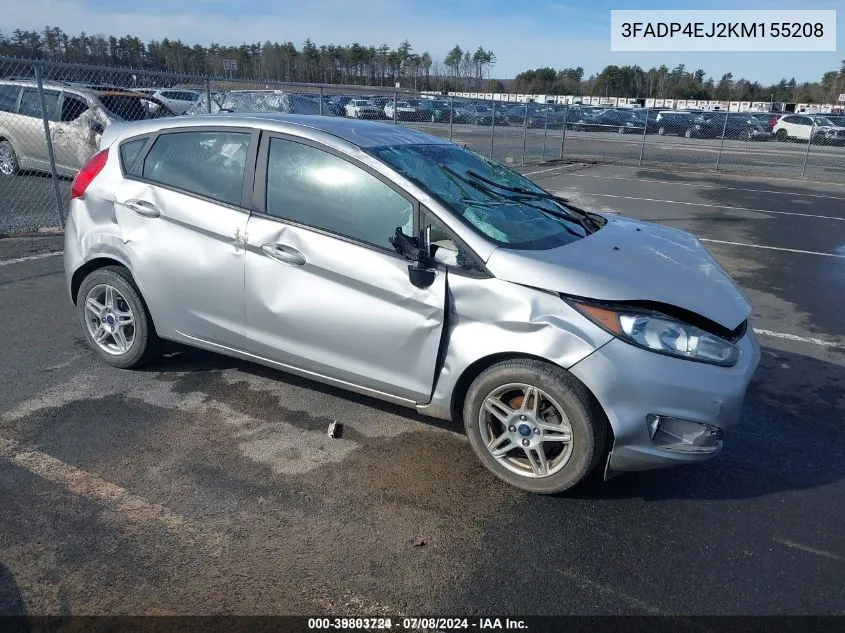 2019 Ford Fiesta Se VIN: 3FADP4EJ2KM155208 Lot: 39803724