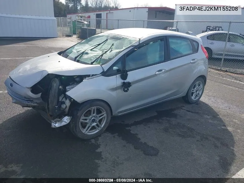 2019 Ford Fiesta Se VIN: 3FADP4EJ2KM155208 Lot: 39803724