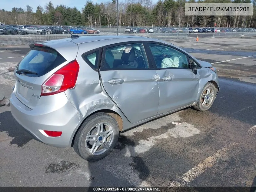 2019 Ford Fiesta Se VIN: 3FADP4EJ2KM155208 Lot: 39803724