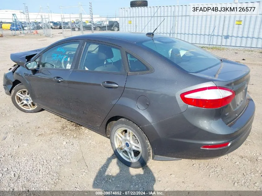 2019 Ford Fiesta Se VIN: 3FADP4BJ3KM126577 Lot: 39874852