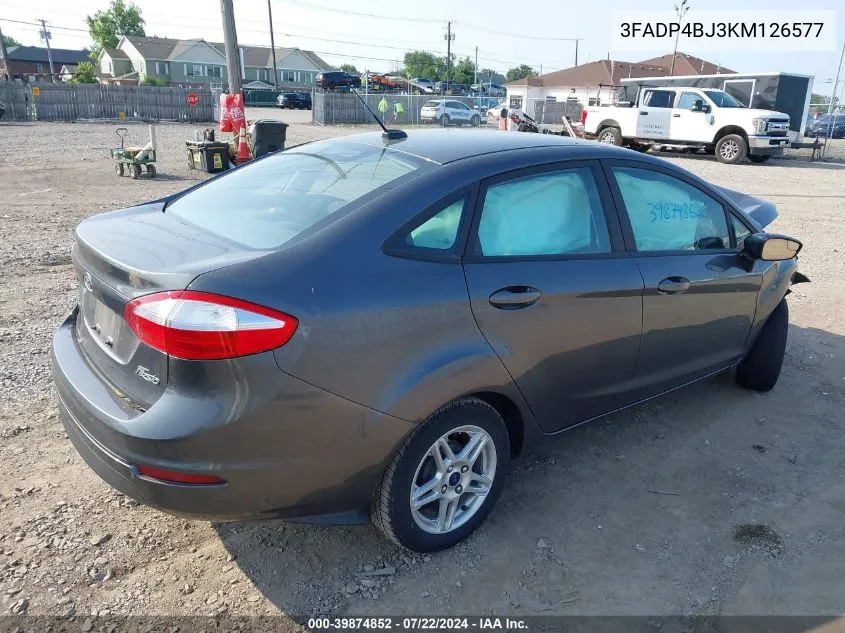 2019 Ford Fiesta Se VIN: 3FADP4BJ3KM126577 Lot: 39874852