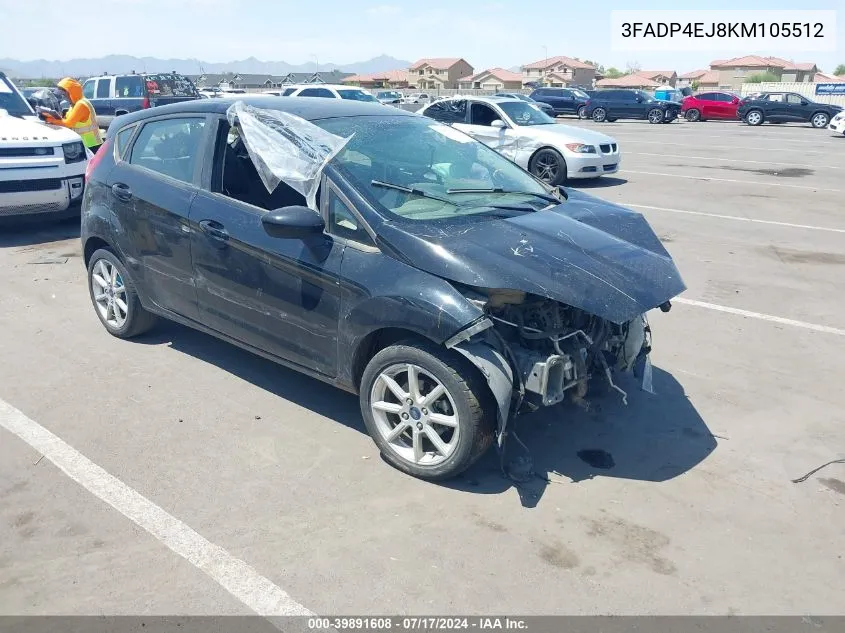 2019 Ford Fiesta Se VIN: 3FADP4EJ8KM105512 Lot: 39891608