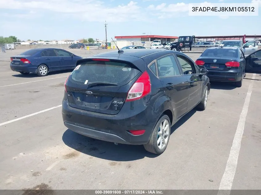 2019 Ford Fiesta Se VIN: 3FADP4EJ8KM105512 Lot: 39891608