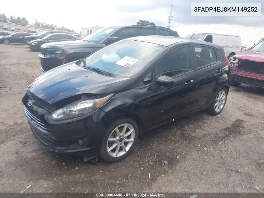 2019 Ford Fiesta Se VIN: 3FADP4EJ8KM149252 Lot: 39904498