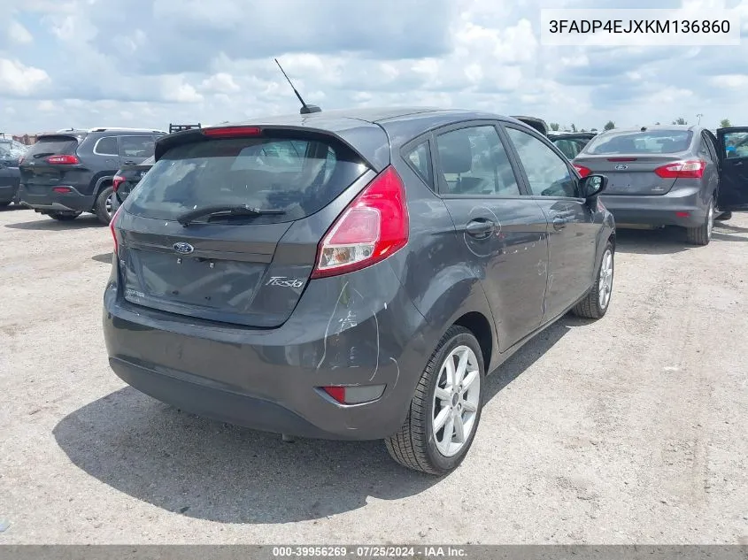 2019 Ford Fiesta Se VIN: 3FADP4EJXKM136860 Lot: 39956269