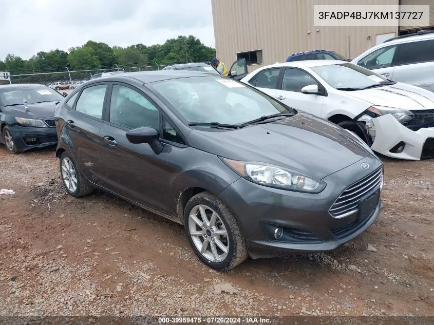 2019 Ford Fiesta Se VIN: 3FADP4BJ7KM137727 Lot: 39959475