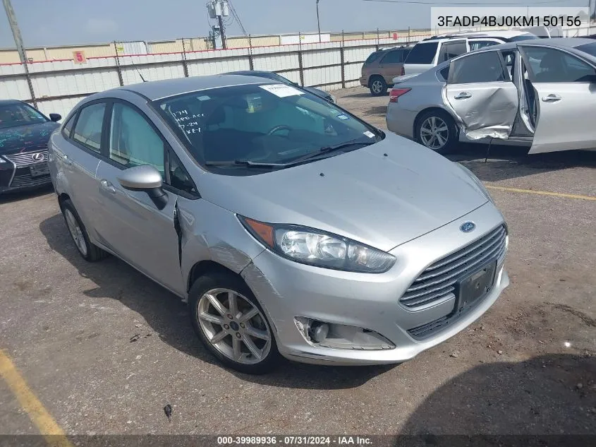 2019 Ford Fiesta Se VIN: 3FADP4BJ0KM150156 Lot: 39989936