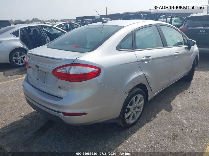 3FADP4BJ0KM150156 2019 Ford Fiesta Se