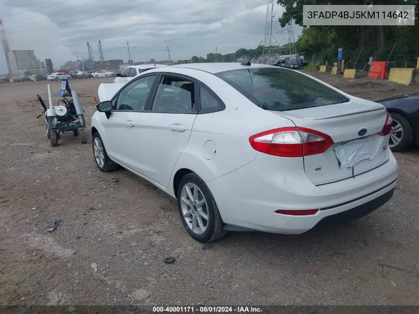 3FADP4BJ5KM114642 2019 Ford Fiesta Se