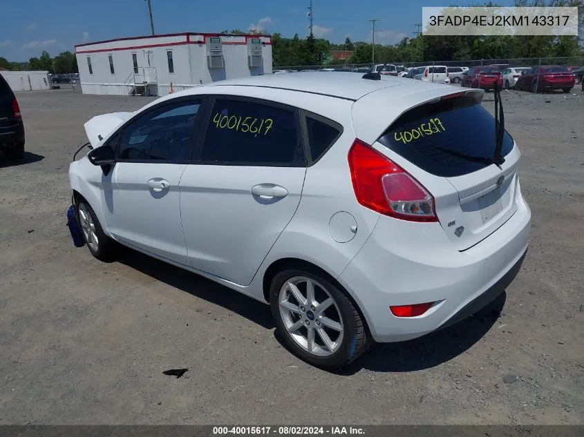 3FADP4EJ2KM143317 2019 Ford Fiesta Se