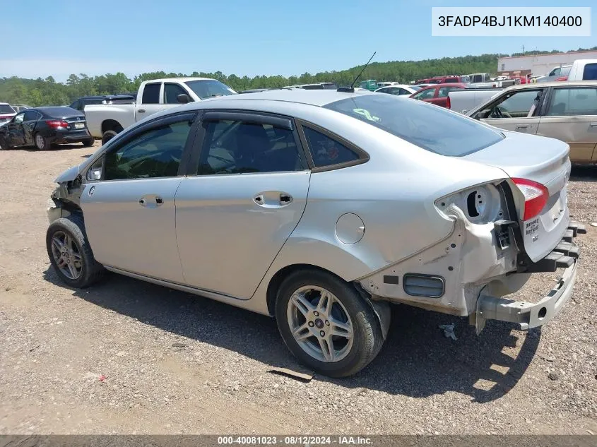 3FADP4BJ1KM140400 2019 Ford Fiesta Se