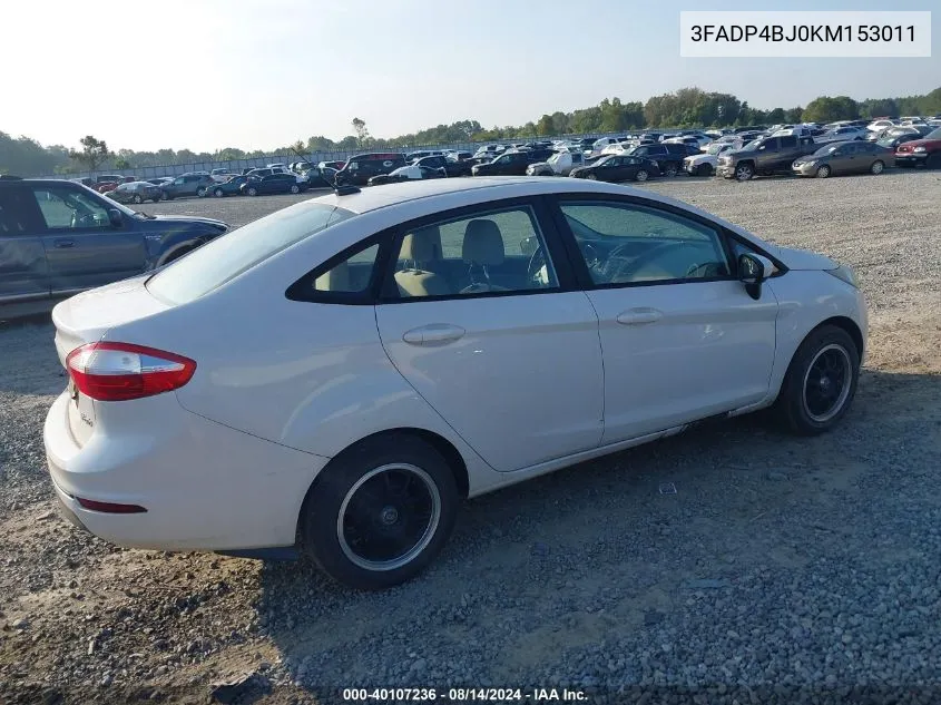 3FADP4BJ0KM153011 2019 Ford Fiesta Se