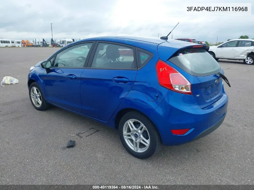 3FADP4EJ7KM116968 2019 Ford Fiesta Se