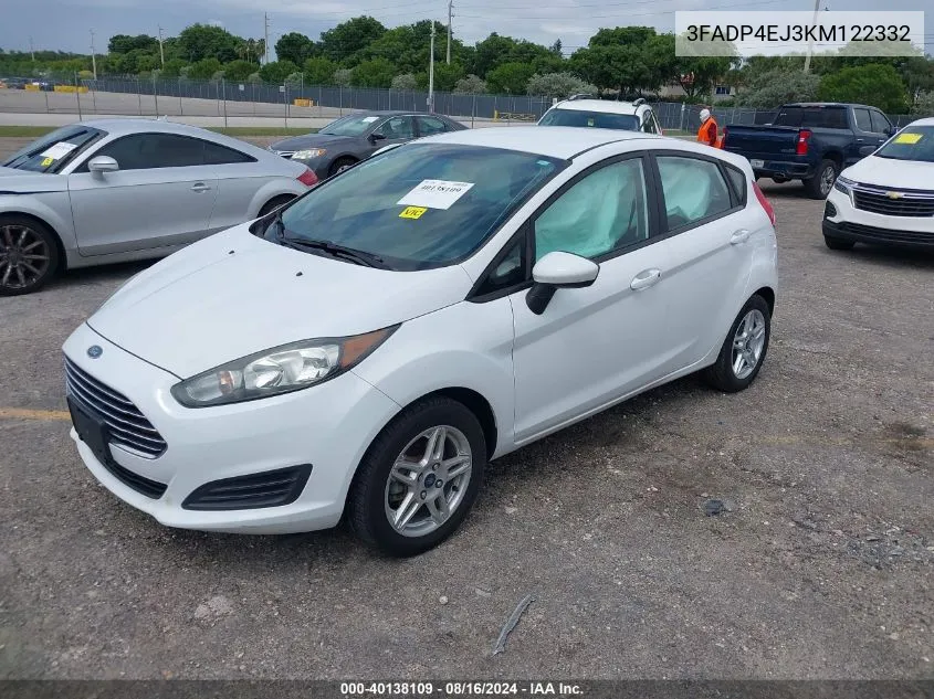 3FADP4EJ3KM122332 2019 Ford Fiesta Se