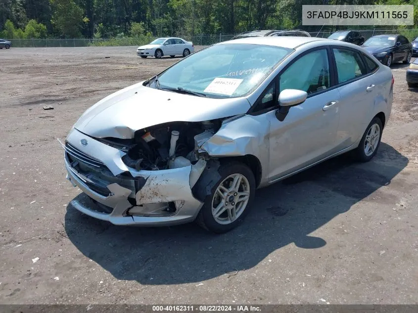 2019 Ford Fiesta Se VIN: 3FADP4BJ9KM111565 Lot: 40162311