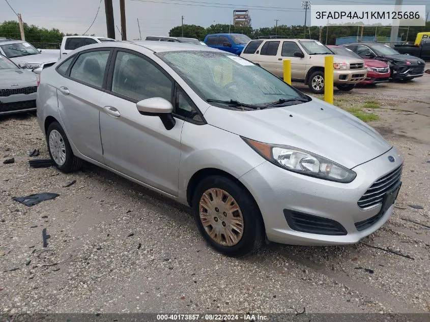 2019 Ford Fiesta S VIN: 3FADP4AJ1KM125686 Lot: 40173857