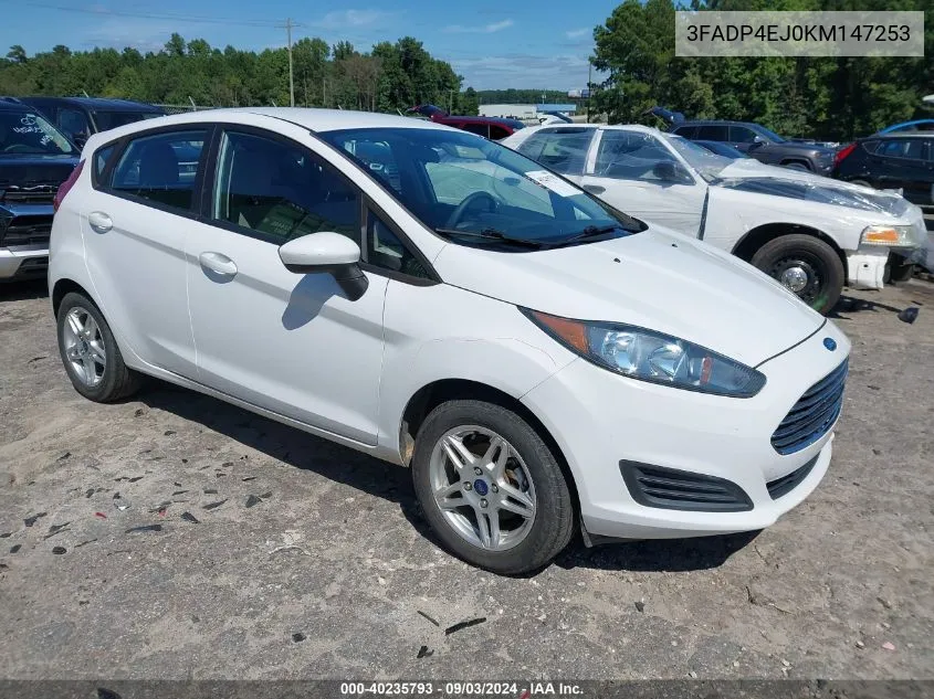 2019 Ford Fiesta Se VIN: 3FADP4EJ0KM147253 Lot: 40235793