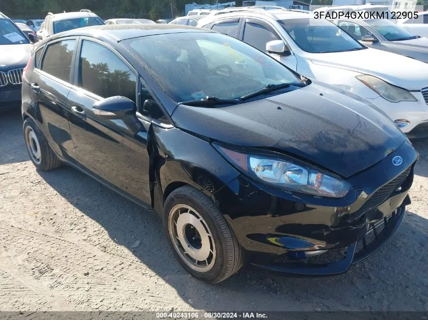 2019 Ford Fiesta St VIN: 3FADP4GX0KM122905 Lot: 40243106