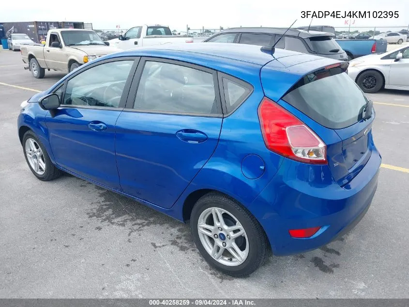 2019 Ford Fiesta Se VIN: 3FADP4EJ4KM102395 Lot: 40258259