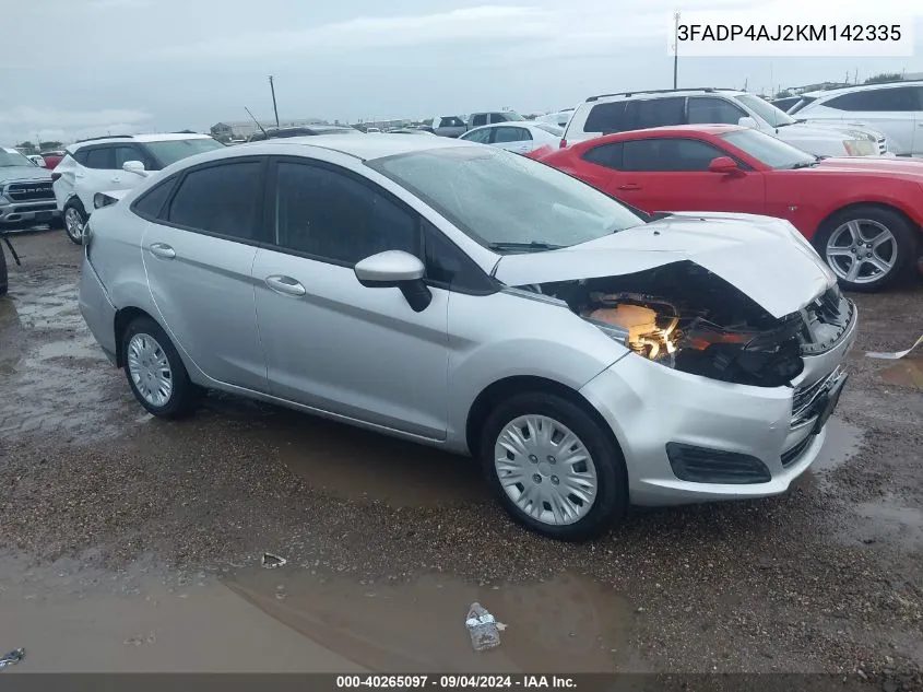 2019 Ford Fiesta S VIN: 3FADP4AJ2KM142335 Lot: 40265097