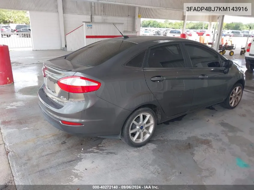 3FADP4BJ7KM143916 2019 Ford Fiesta Se