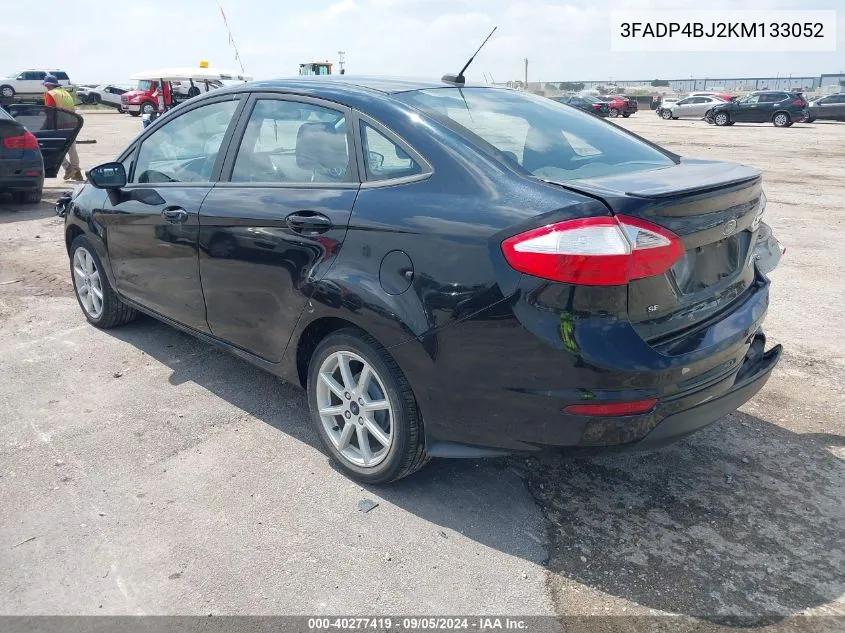 2019 Ford Fiesta Se VIN: 3FADP4BJ2KM133052 Lot: 40277419