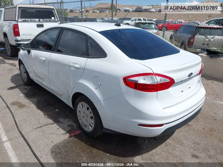 3FADP4AJ2KM110789 2019 Ford Fiesta S