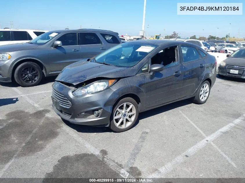 2019 Ford Fiesta Se VIN: 3FADP4BJ9KM120184 Lot: 40299915