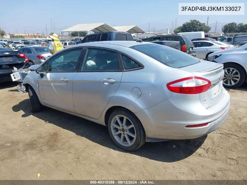 2019 Ford Fiesta Se VIN: 3FADP4BJ3KM133027 Lot: 40318358