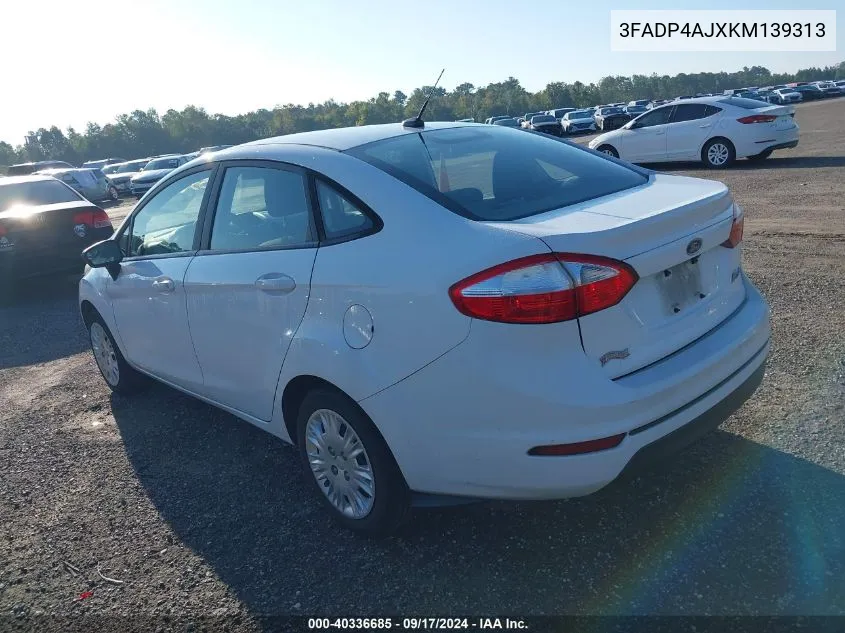 2019 Ford Fiesta S VIN: 3FADP4AJXKM139313 Lot: 40336685