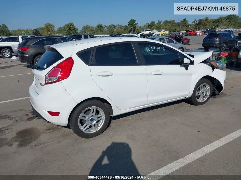 2019 Ford Fiesta Se VIN: 3FADP4EJ7KM146875 Lot: 40344476