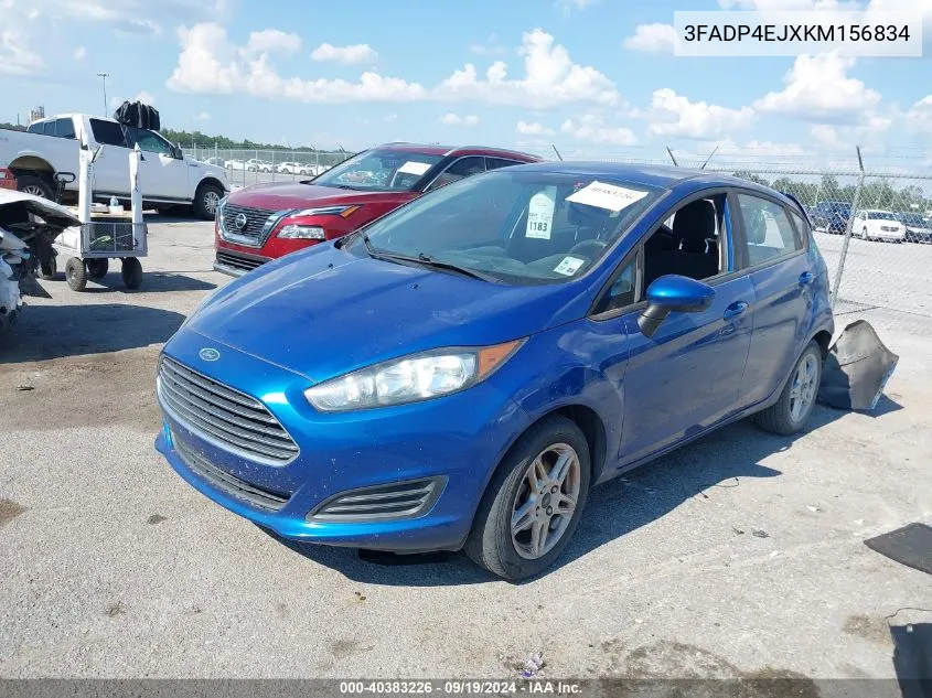 2019 Ford Fiesta Se VIN: 3FADP4EJXKM156834 Lot: 40383226