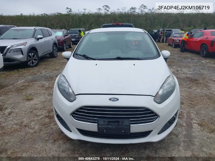 2019 Ford Fiesta Se VIN: 3FADP4EJ2KM106719 Lot: 40543278