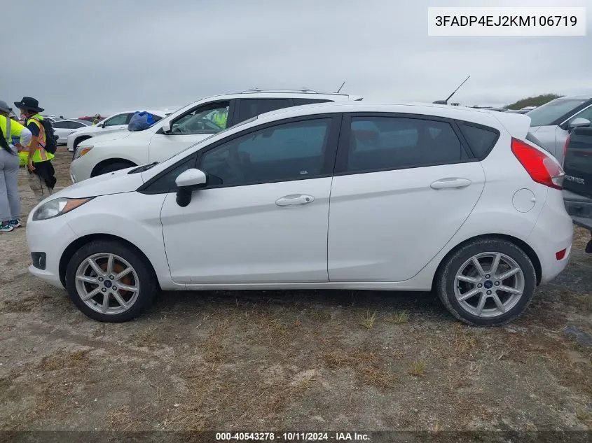 2019 Ford Fiesta Se VIN: 3FADP4EJ2KM106719 Lot: 40543278