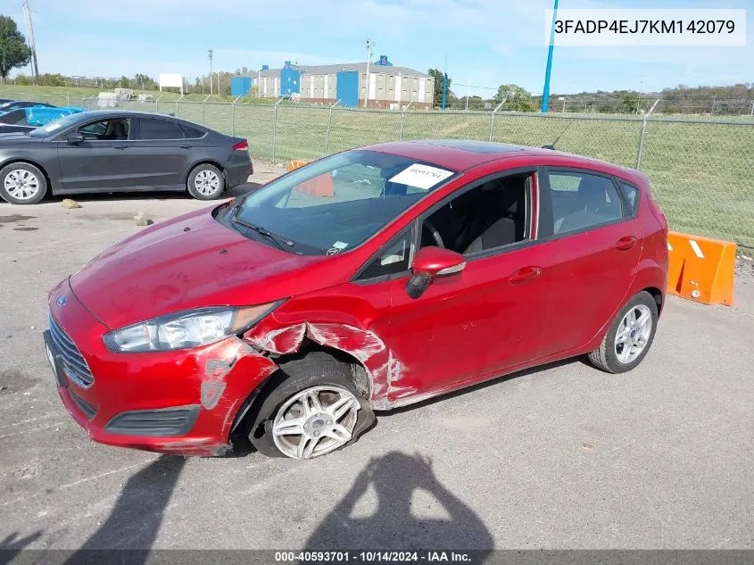 2019 Ford Fiesta Se VIN: 3FADP4EJ7KM142079 Lot: 40593701