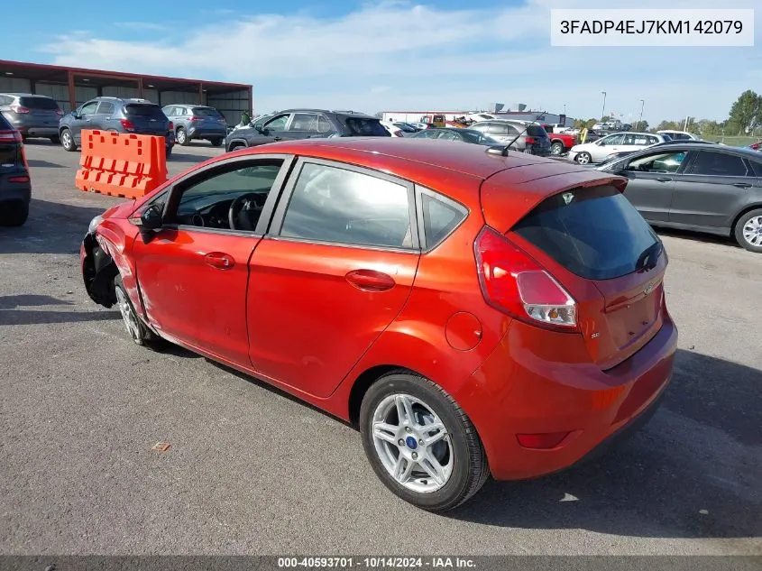 2019 Ford Fiesta Se VIN: 3FADP4EJ7KM142079 Lot: 40593701