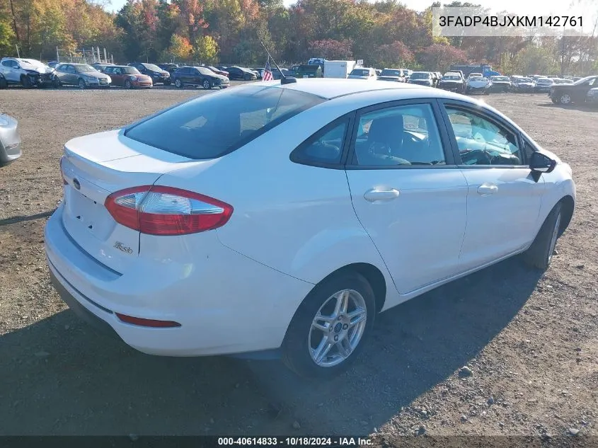 2019 Ford Fiesta Se VIN: 3FADP4BJXKM142761 Lot: 40614833