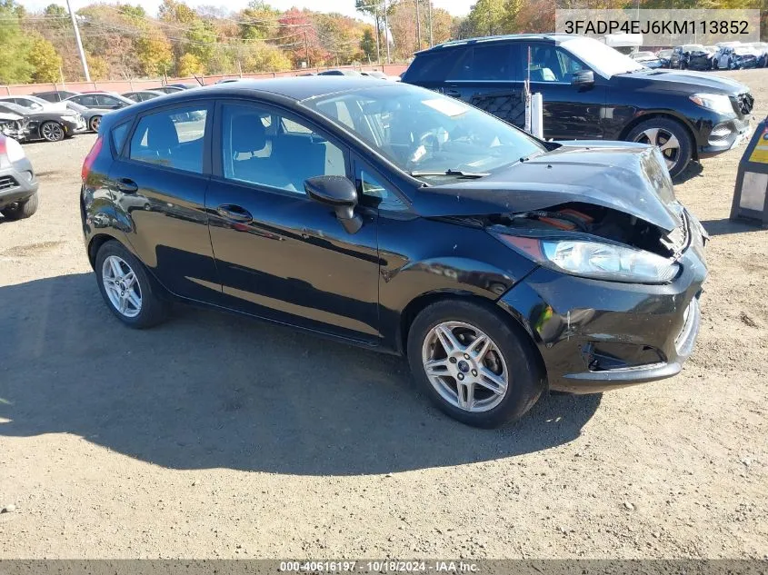 2019 Ford Fiesta Se VIN: 3FADP4EJ6KM113852 Lot: 40616197