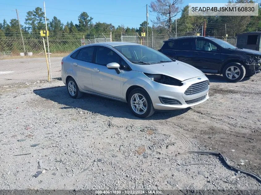 2019 Ford Fiesta Se VIN: 3FADP4BJ5KM160830 Lot: 40617898