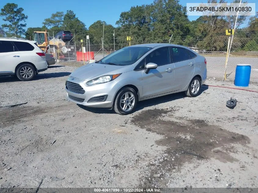 2019 Ford Fiesta Se VIN: 3FADP4BJ5KM160830 Lot: 40617898