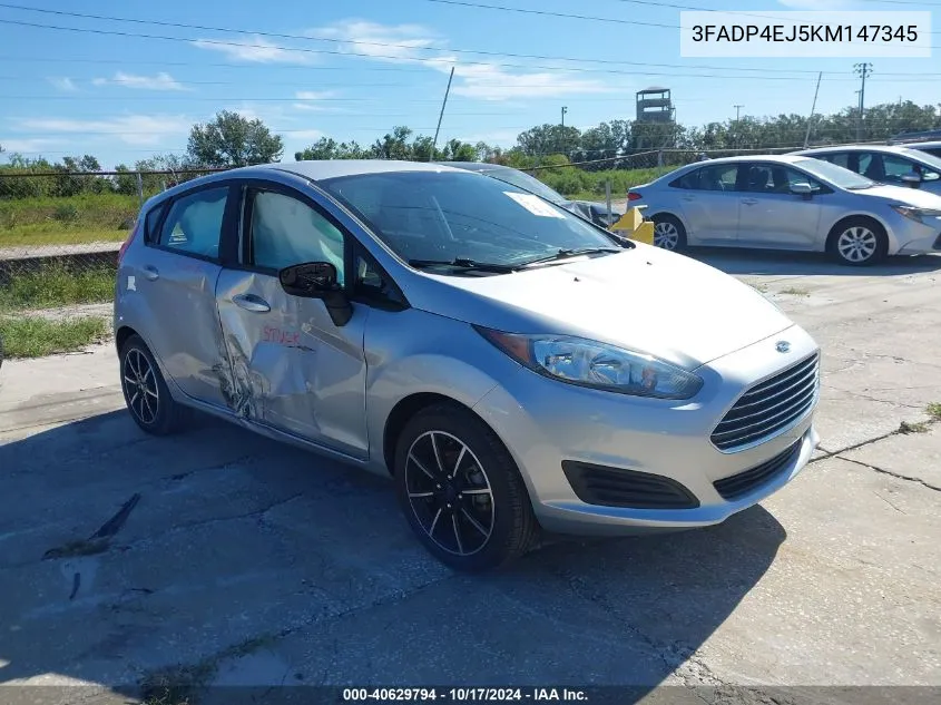 2019 Ford Fiesta Se VIN: 3FADP4EJ5KM147345 Lot: 40629794