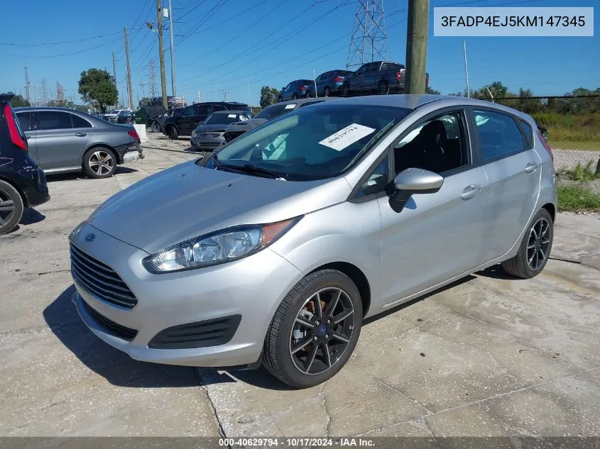 2019 Ford Fiesta Se VIN: 3FADP4EJ5KM147345 Lot: 40629794