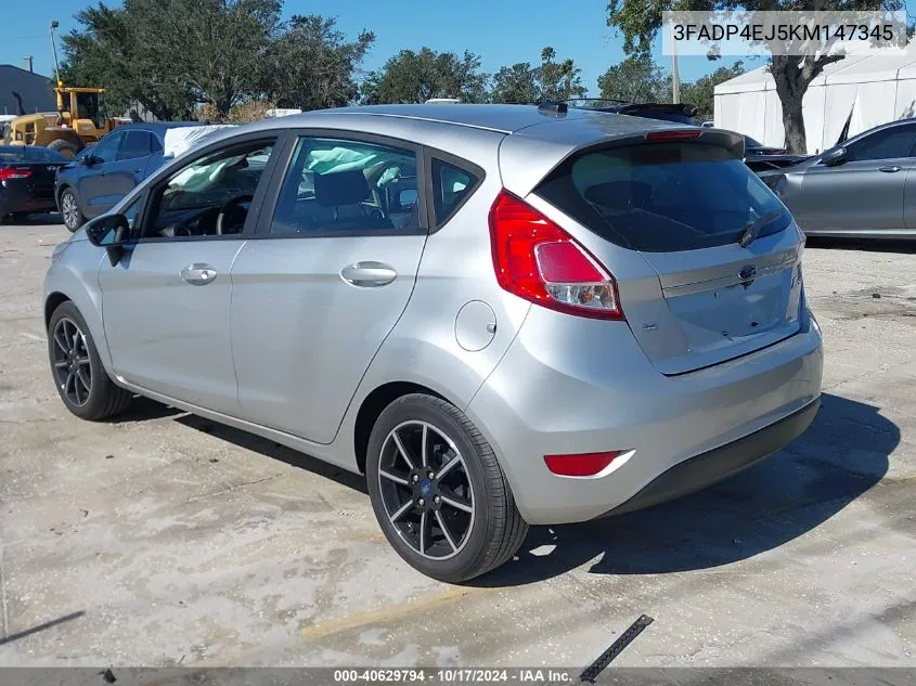 2019 Ford Fiesta Se VIN: 3FADP4EJ5KM147345 Lot: 40629794