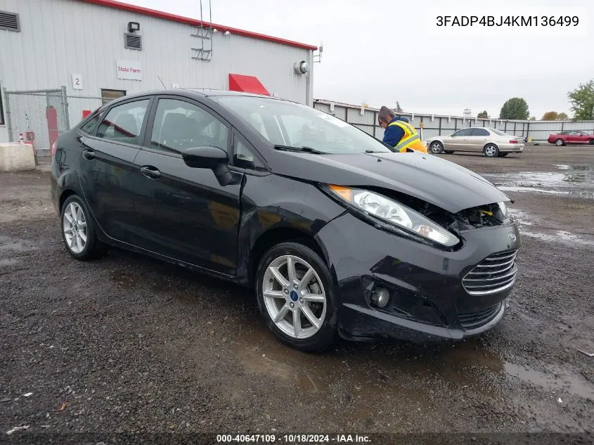 2019 Ford Fiesta Se VIN: 3FADP4BJ4KM136499 Lot: 40647109