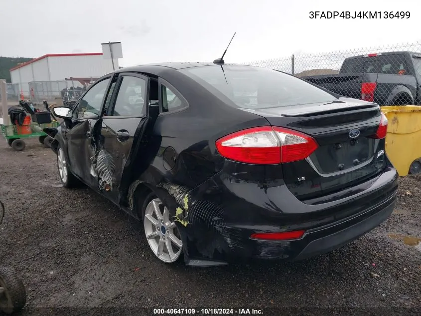 2019 Ford Fiesta Se VIN: 3FADP4BJ4KM136499 Lot: 40647109