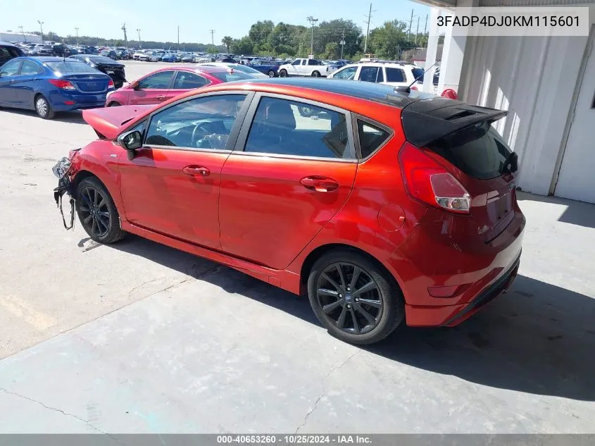 2019 Ford Fiesta St Line VIN: 3FADP4DJ0KM115601 Lot: 40653260