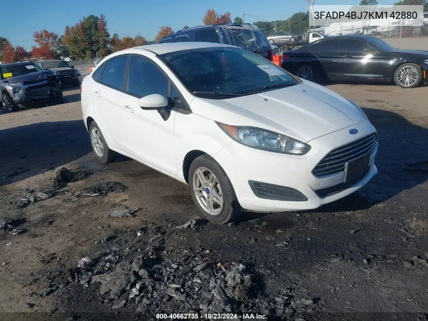 2019 Ford Fiesta Se VIN: 3FADP4BJ7KM142880 Lot: 40662735