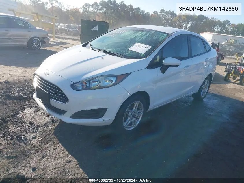 2019 Ford Fiesta Se VIN: 3FADP4BJ7KM142880 Lot: 40662735