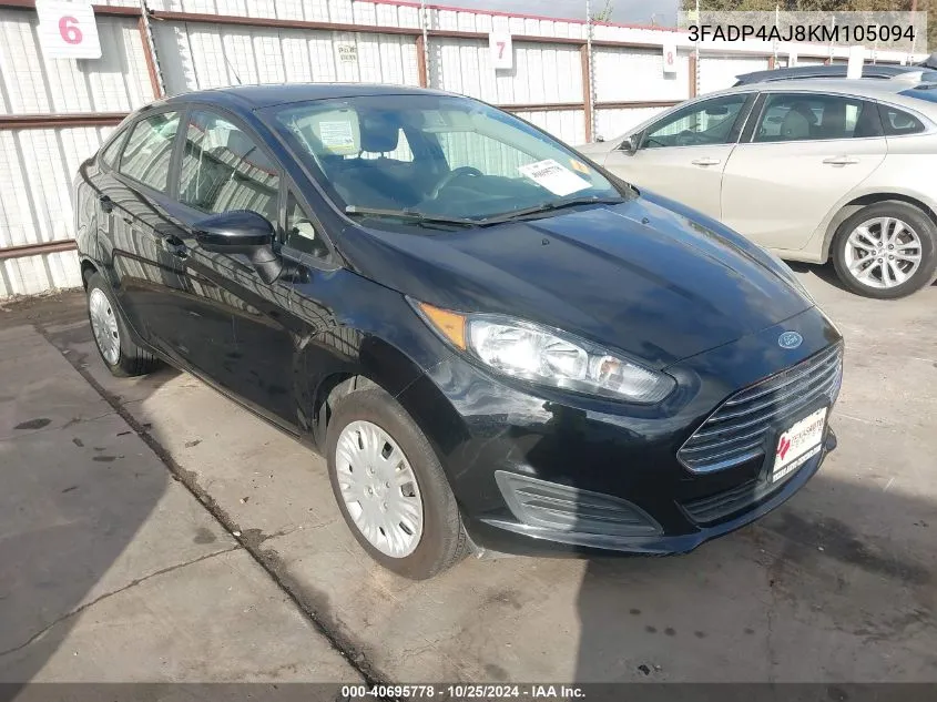 2019 Ford Fiesta S VIN: 3FADP4AJ8KM105094 Lot: 40695778