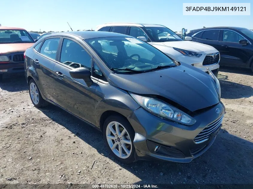 2019 Ford Fiesta Se VIN: 3FADP4BJ9KM149121 Lot: 40702620